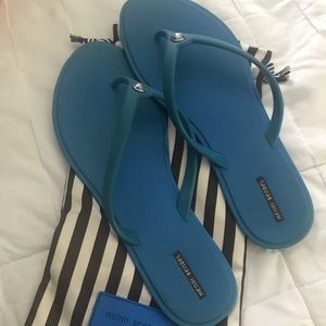 Blue Jelly thong flip flop